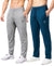 T.T. Men Dri-Fit Jogger Track Pant |Regular Fit| Side Zipper Pocket|Ideal For Gym, Running, Lounge & Casual Wear Pack Of 2-Grey Melange,Airforce