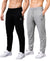 T.T. Men Dri-Fit Jogger Track Pant |Regular Fit| Side Zipper Pocket|Ideal For Gym, Running, Lounge & Casual Wear Pack Of 2-Black,Grey Melange