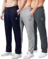 T.T. Men Dri-Fit Jogger Track Pant |Regular Fit| Side Zipper Pocket|Ideal For Gym, Running, Lounge & Casual Wear Pack Of 3-Navy,Anthra,Grey Melange