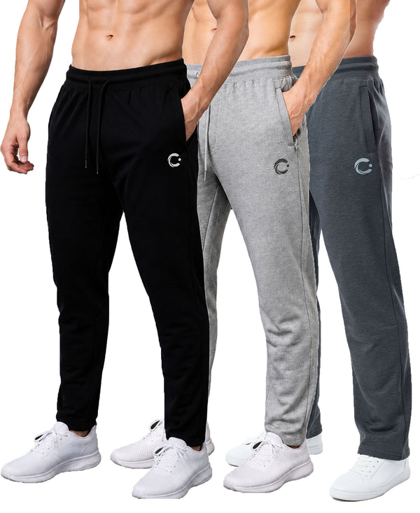 T.T. Men Dri-Fit Jogger Track Pant |Regular Fit| Side Zipper Pocket|Ideal For Gym, Running, Lounge & Casual Wear Pack Of 3-Black,Anthra,Grey Melange