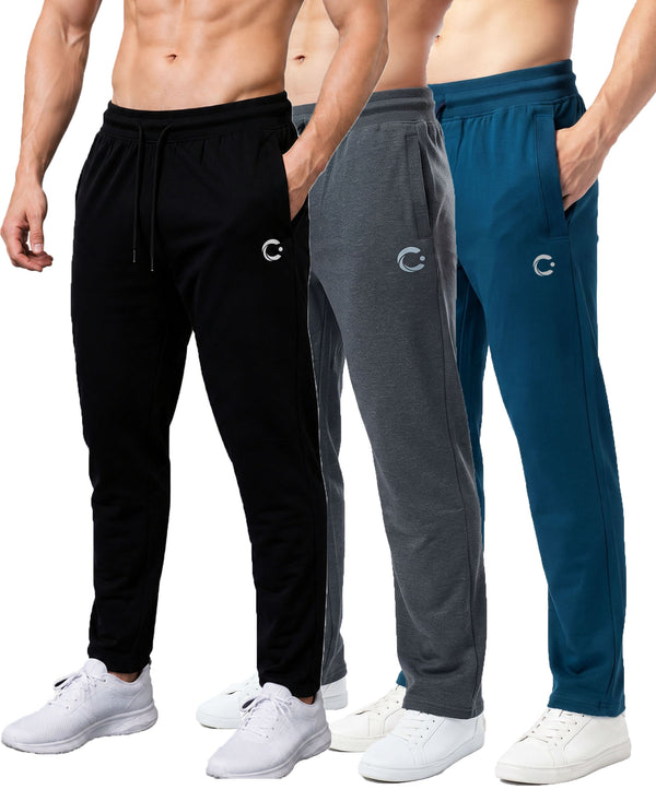 T.T. Men Dri-Fit Jogger Track Pant |Regular Fit| Side Zipper Pocket|Ideal For Gym, Running, Lounge & Casual Wear Pack Of 3-Black,Anthra,Airforce