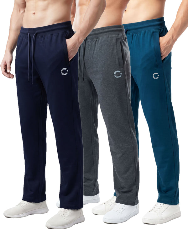 T.T. Men Dri-Fit Jogger Track Pant |Regular Fit| Side Zipper Pocket|Ideal For Gym, Running, Lounge & Casual Wear Pack Of 3-Anthra,Navy,Airforce