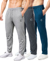 T.T. Men Dri-Fit Jogger Track Pant |Regular Fit| Side Zipper Pocket|Ideal For Gym, Running, Lounge & Casual Wear Pack Of 3-Anthra,Grey Melange,Airforce