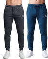 T.T. Men Cotton Rich Jogger Track Pant |Regular Fit| Side Zipper Pocket|Ideal For Gym, Running, Lounge & Casual Wear Pack Of 2-Anthra,Airforce