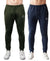 T.T. Men Cotton Rich Jogger Track Pant |Regular Fit| Side Zipper Pocket|Ideal For Gym, Running, Lounge & Casual Wear Pack Of 2-Olive,Navy