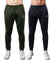 T.T. Men Cotton Rich Jogger Track Pant |Regular Fit| Side Zipper Pocket|Ideal For Gym, Running, Lounge & Casual Wear Pack Of 2-Olive,Black