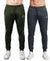 T.T. Men Cotton Rich Jogger Track Pant |Regular Fit| Side Zipper Pocket|Ideal For Gym, Running, Lounge & Casual Wear Pack Of 2-Olive,Anthra