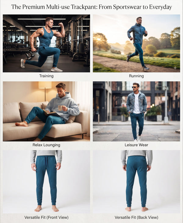 T.T. Men Cotton Rich Jogger Track Pant |Regular Fit| Side Zipper Pocket|Ideal For Gym, Running, Lounge & Casual Wear Pack Of 2-Black,Airforce