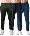 T.T. Men Cotton Rich Jogger Track Pant |Regular Fit| Side Zipper Pocket|Ideal For Gym, Running, Lounge & Casual Wear Pack Of 3-Airforce,Navy,Olive