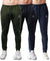 T.T. Men Cotton Rich Jogger Track Pant |Regular Fit| Side Zipper Pocket|Ideal For Gym, Running, Lounge & Casual Wear Pack Of 3-Black,Navy,Olive