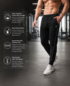 T.T. Men Cotton Rich Jogger Track Pant |Regular Fit| Side Zipper Pocket|Ideal For Gym, Running, Lounge & Casual Wear Pack Of 3-Black,Anthra,Airforce