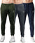 T.T. Men Cotton Rich Jogger Track Pant |Regular Fit| Side Zipper Pocket|Ideal For Gym, Running, Lounge & Casual Wear Pack Of 3-Anthra,Navy,Olive