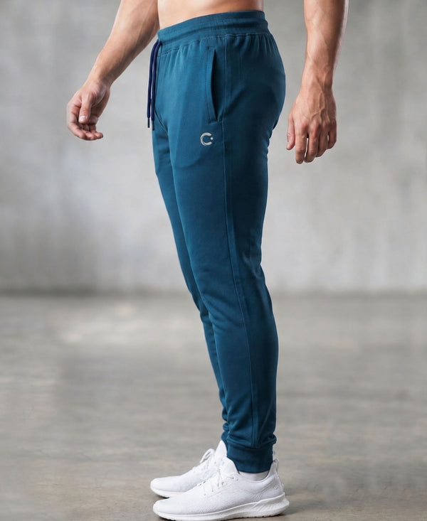 T.T. Men Cotton Rich Jogger Track Pant |Regular Fit| Side Zipper Pocket|Ideal For Gym, Running, Lounge & Casual Wear -Airforce