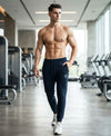 T.T. Men Cotton Rich Jogger Track Pant |Regular Fit| Side Zipper Pocket|Ideal For Gym, Running, Lounge & Casual Wear -Navy