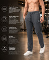 T.T. Men Dri-Fit Jogger Track Pant |Regular Fit| Side Zipper Pocket|Ideal For Gym, Running, Lounge & Casual Wear -Anthra