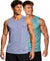 T.T. Men Dri-Fit Polyester Fooball-Knit Fabric| Round Neck | Sleeveless | Sweat-Wicking Gym & Active Wear Tees|Pack Of 2|Light Purple,Sky Blue