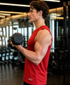 T.T. Men Dri-Fit Polyester Fooball-Knit Fabric| Round Neck | Sleeveless | Sweat-Wicking Gym & Active Wear Tees|Pack Of 2|Light Purple,Red