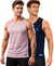 T.T. Men Dri-Fit Polyester Fooball-Knit Fabric| Round Neck | Sleeveless | Sweat-Wicking Gym & Active Wear Tees|Pack Of 2|Light Pink,Navy