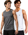 T.T. Men Dri-Fit Polyester Fooball-Knit Fabric| Round Neck | Sleeveless | Sweat-Wicking Gym & Active Wear Tees|Pack Of 2|Light Grey,White
