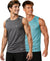 T.T. Men Dri-Fit Polyester Fooball-Knit Fabric| Round Neck | Sleeveless | Sweat-Wicking Gym & Active Wear Tees|Pack Of 2|Light Grey,Sky Blue