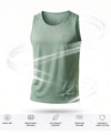 T.T. Men Dri-Fit Polyester Fooball-Knit Fabric| Round Neck | Sleeveless | Sweat-Wicking Gym & Active Wear Tees|Pack Of 2|Dark Green,Light Green