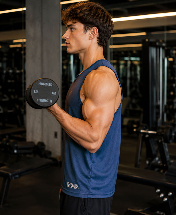 T.T. Men Dri-Fit Polyester Fooball-Knit Fabric| Round Neck | Sleeveless | Sweat-Wicking Gym & Active Wear Tees|Pack Of 3|Light Blue,Sky Blue,White