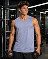 T.T. Men Dri-Fit Polyester Fooball-Knit Fabric| Round Neck | Sleeveless | Sweat-Wicking Gym & Active Wear Tees|Pack Of 3|Black,Light Purple,Navy