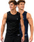 T.T. Men Dri-Fit Polyester Fooball-Knit Fabric| Round Neck | Sleeveless | Sweat-Wicking Gym & Active Wear Tees|Pack Of 2|Black,Navy