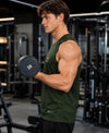 T.T. Men Dri-Fit Polyester Fooball-Knit Fabric| Round Neck | Sleeveless | Sweat-Wicking Gym & Active Wear TeesDark Green