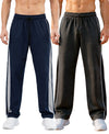 T.T. Men Premium Cotton Cut & Sew Track Pant |Straight Fit| Side Zipper Pocket|Ideal For Gym, Running, Lounge & Casual Wear Pack Of 2-Navy,Anthra