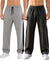 T.T. Men Premium Cotton Cut & Sew Track Pant |Straight Fit| Side Zipper Pocket|Ideal For Gym, Running, Lounge & Casual Wear Pack Of 2-Grey Melange,Anthra