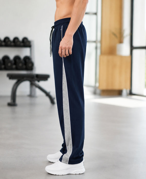 T.T. Men Premium Cotton Cut & Sew Track Pant |Straight Fit| Side Zipper Pocket|Ideal For Gym, Running, Lounge & Casual Wear Pack Of 2-Airforce,Navy