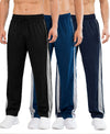 T.T. Men Premium Cotton Cut & Sew Track Pant |Straight Fit| Side Zipper Pocket|Ideal For Gym, Running, Lounge & Casual Wear Pack Of 3-Black,Airforce,Navy