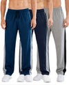 T.T. Men Premium Cotton Cut & Sew Track Pant |Straight Fit| Side Zipper Pocket|Ideal For Gym, Running, Lounge & Casual Wear Pack Of 3-Navy,Grey Melange,Airforce