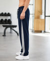 T.T. Men Premium Cotton Cut & Sew Track Pant |Straight Fit| Side Zipper Pocket|Ideal For Gym, Running, Lounge & Casual Wear -Navy
