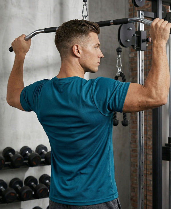 T.T. Men Dri-Fit Polyester Dot- Knit Fabric| Round Neck | Half Sleeve | Sweat-Wicking Gym & Active Wear Tees Pack Of 3 Teal,Light Green,Olive