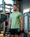 T.T. Men Dri-Fit Polyester Dot- Knit Fabric| Round Neck | Half Sleeve | Sweat-Wicking Gym & Active Wear Tees Pack Of 3 Light Blue,Teal,Light Green