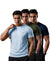 T.T. Men Dri-Fit Polyester Dot- Knit Fabric| Round Neck | Half Sleeve | Sweat-Wicking Gym & Active Wear Tees Pack Of 3 Light Blue,Olive,Navy
