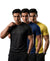 T.T. Men Dri-Fit Polyester Dot- Knit Fabric| Round Neck | Half Sleeve | Sweat-Wicking Gym & Active Wear Tees Pack Of 3 Black,Navy,Yellow