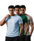 T.T. Men Dri-Fit Polyester Dot- Knit Fabric| Round Neck | Half Sleeve | Sweat-Wicking Gym & Active Wear Tees Pack Of 3 Light Blue,Green,Light Grey