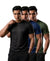 T.T. Men Dri-Fit Polyester Dot- Knit Fabric| Round Neck | Half Sleeve | Sweat-Wicking Gym & Active Wear Tees Pack Of 3 Black,Blue,Olive