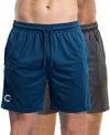 T.T. Men|Dri Fit Sports Short|Regular Fit|Side Pocket|Ideal For Gym, Sports & Daily Wear|Pack Of 2-Teal,Grey