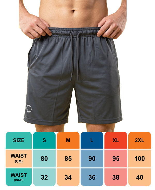 T.T. Men|Dri Fit Sports Short|Regular Fit|Side Pocket|Ideal For Gym, Sports & Daily Wear|Pack Of 1-Grey