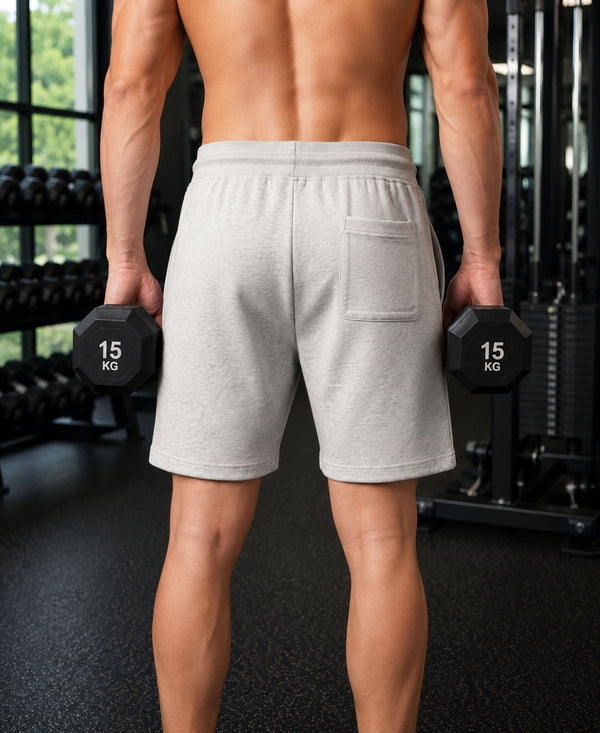 T.T. Men Regular Fit Cotton Bermuda Short With Rib Band | Side Pocket | Pack Of 1-Grey Melange