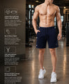 T.T. Men Regular Fit Cotton Bermuda Short With Rib Band | Side Pocket | Pack Of 3-Green,Steel Grey,Navy