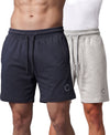 T.T. Men Regular Fit Cotton Bermuda Short With Rib Band | Side Pocket | Pack Of 2-Steel Grey,Grey Melange