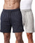 T.T. Men Regular Fit Cotton Bermuda Short With Rib Band | Side Pocket | Pack Of 2-Steel Grey,Grey Melange