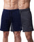 T.T. Men Regular Fit Cotton Bermuda Short With Rib Band | Side Pocket | Pack Of 2-Navy,Steel Grey