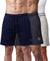 T.T. Men Regular Fit Cotton Bermuda Short With Rib Band | Side Pocket | Pack Of 3-Navy,Steel Grey,Grey Melange