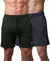 T.T. Men Regular Fit Cotton Bermuda Short With Rib Band | Side Pocket | Pack Of 2-Green,Steel Grey